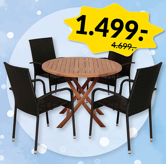 NOVA GENEVE HAVEMØBELSÆT - JANUARUDSALG